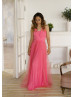 Coral Jersey Multiway Stylish Bridesmaid Dress